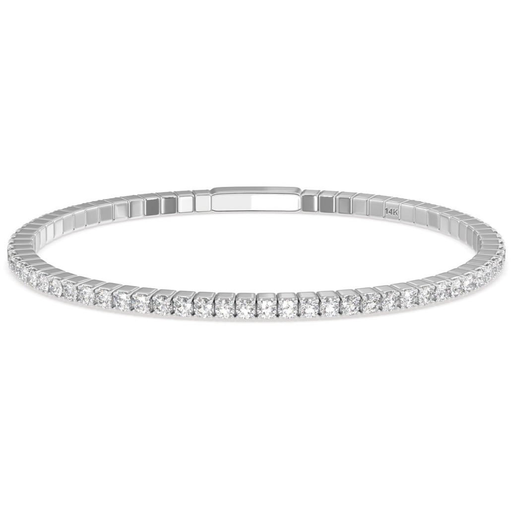 14k W 2.5MM Flex Diamond Bracelet 2437-53
