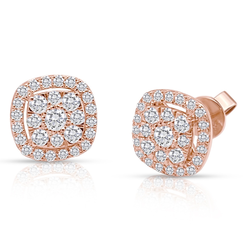 14k Rose Gold Mesmerized Alluring Earrings 2468-22
