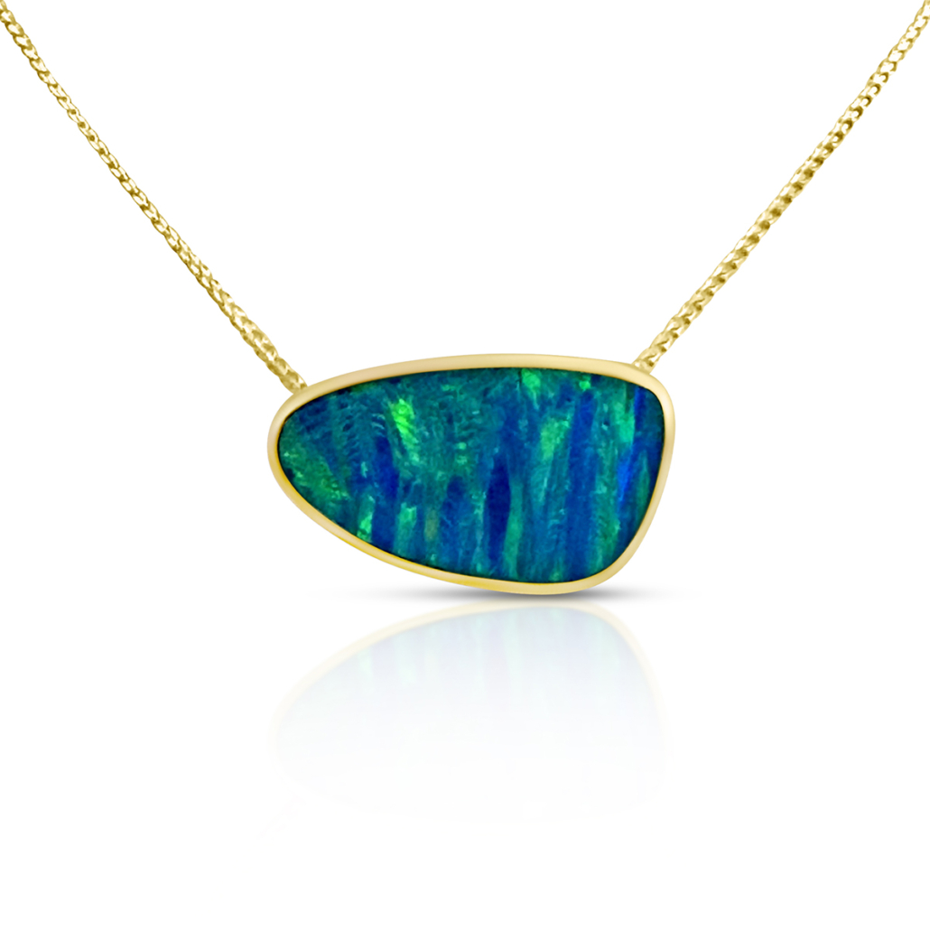 Ocean Dream: Handcrafted Australian Boulder Opal Pendant 2445-31