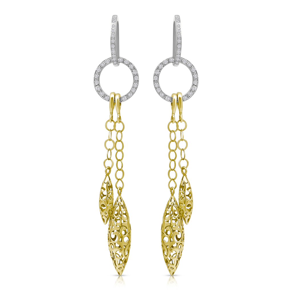 18kY Celestial Cascade Dangle Earrings 2561-24