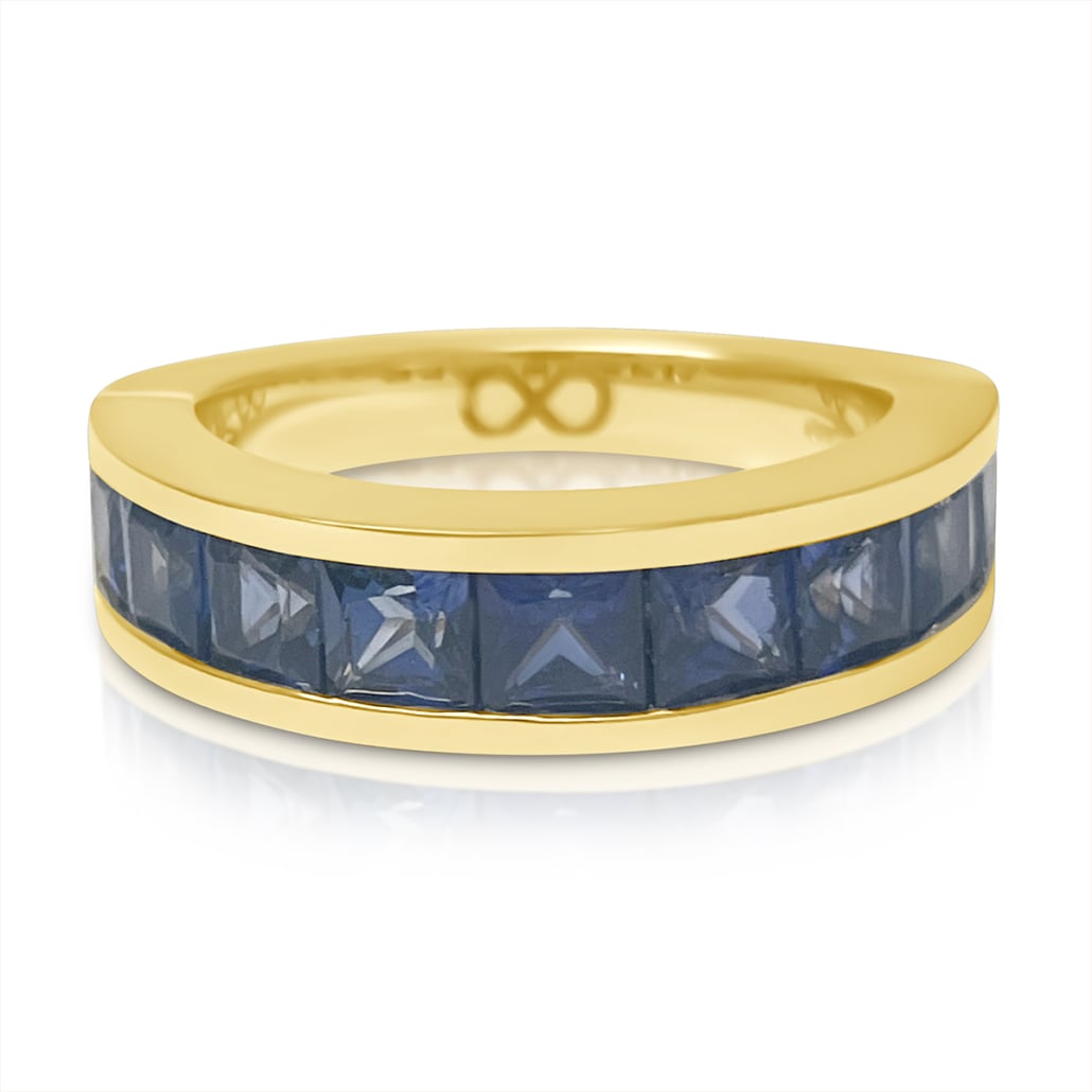 18k Yellow Gold Sapphire Gentlemen’s Ring 2497-13