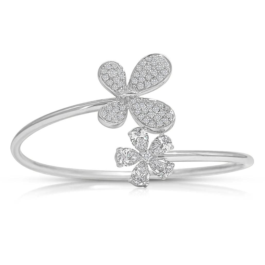 Diamond Blossom Open Bangle 2556-53