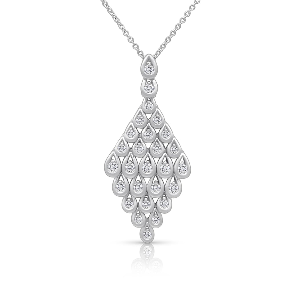 Cascades of Light: Pear Diamond Raindrop Pendant 2572-32