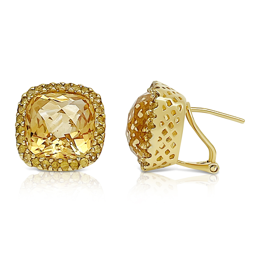 Sunfire Bloom: Citrine Radiance Earrings 2578-22