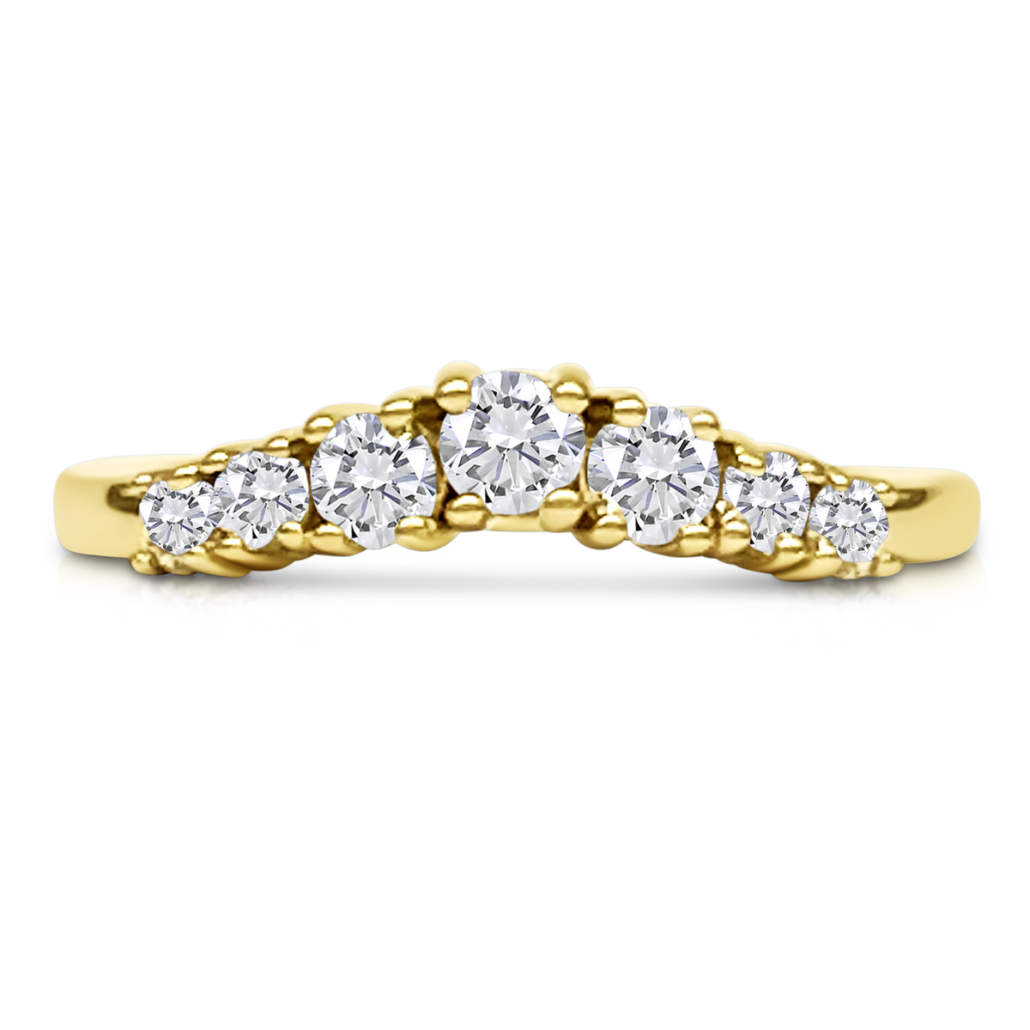 Radiant Arc: A Diamond Crown in Gold 2583-12