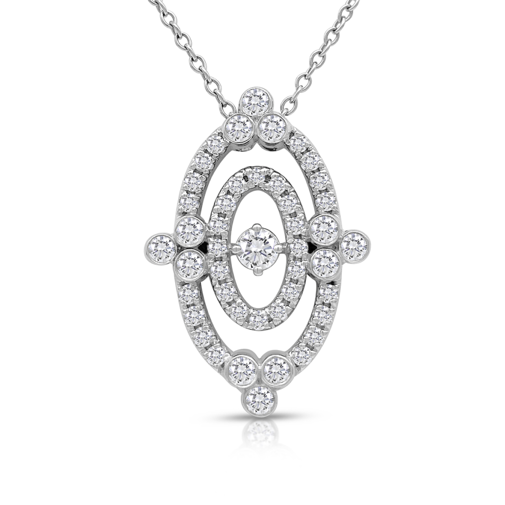 Radiant Echo: The Diamond Reflection Necklace 2590-32