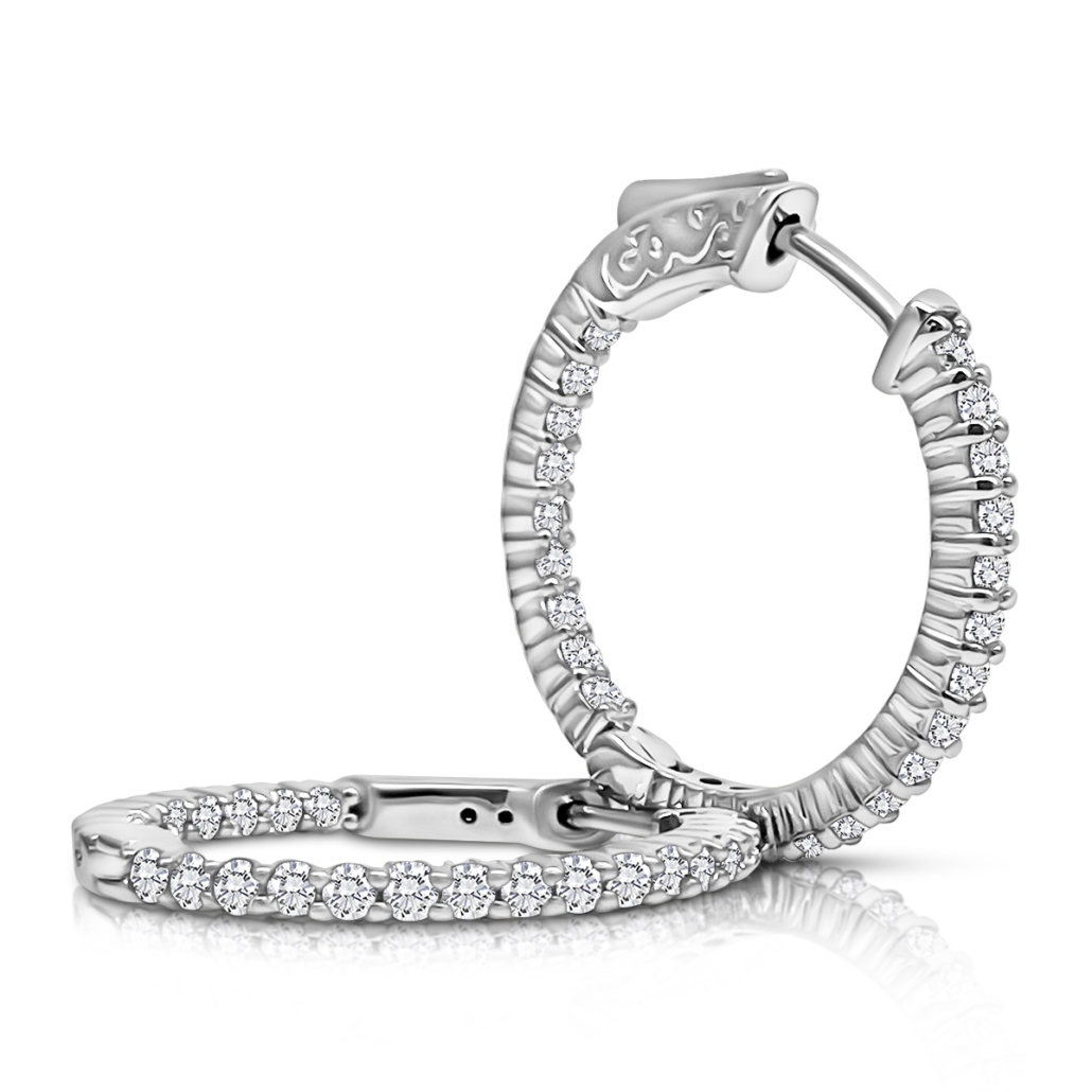 Classic Diamond Hoops Earrings 2696-23