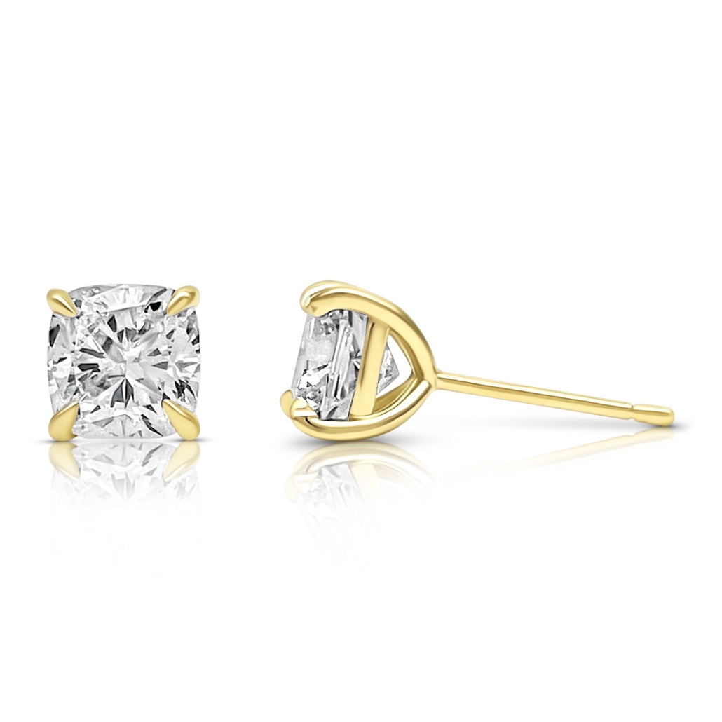 Classic Cushion Diamond Stud Earrings 2712-21
