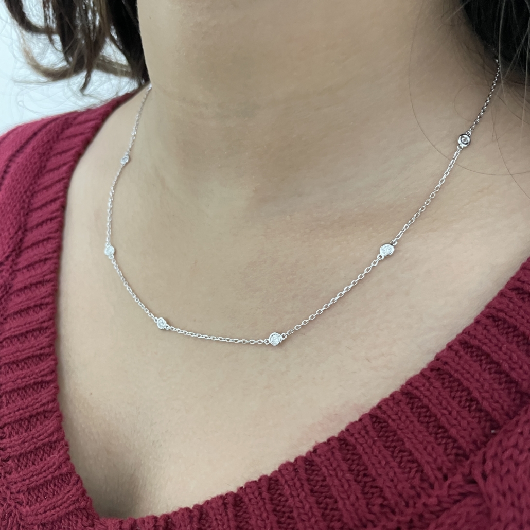 Diamond Dot Chain Necklace 2736-42