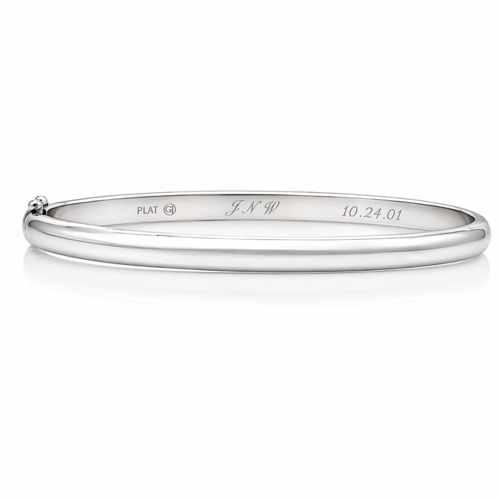Eternal Platinum Engraved Bangle 2738-53