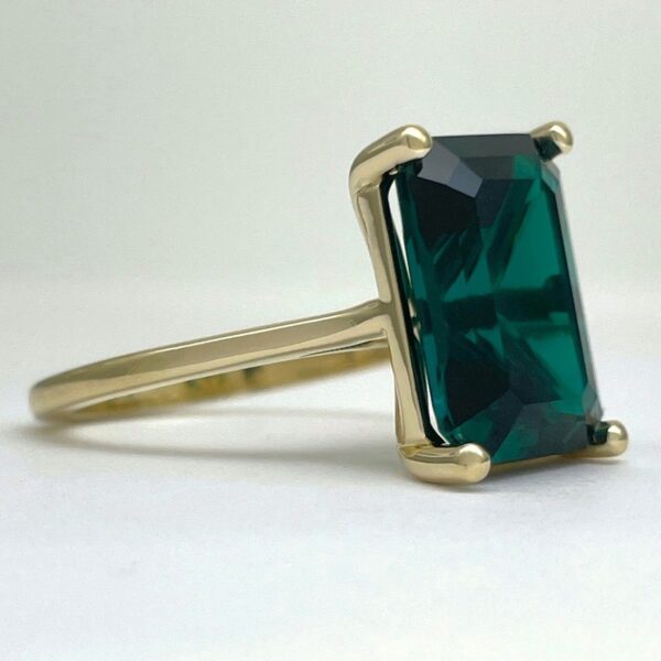 Forest Green Emerald Cathedral Ring 2763-13 alternate view