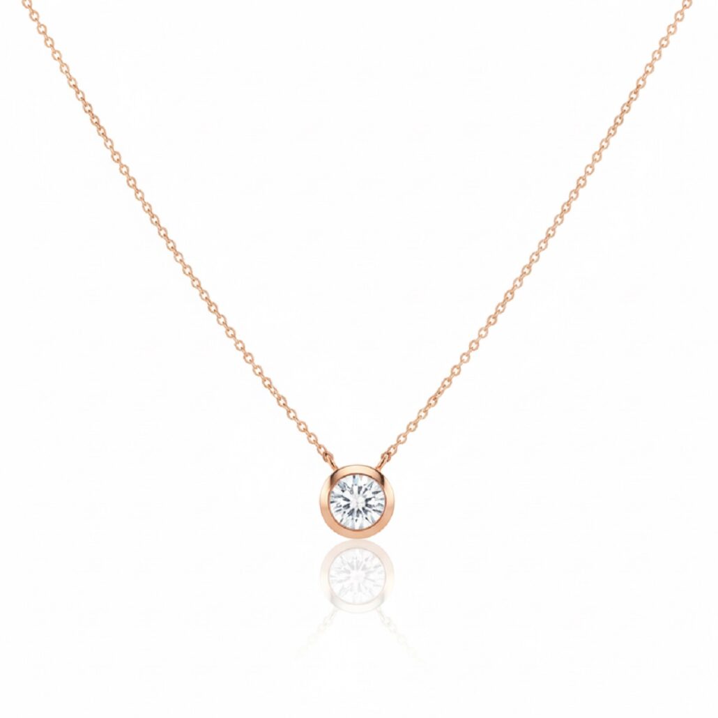Blushing Solitaire Diamond Necklace 2765-31