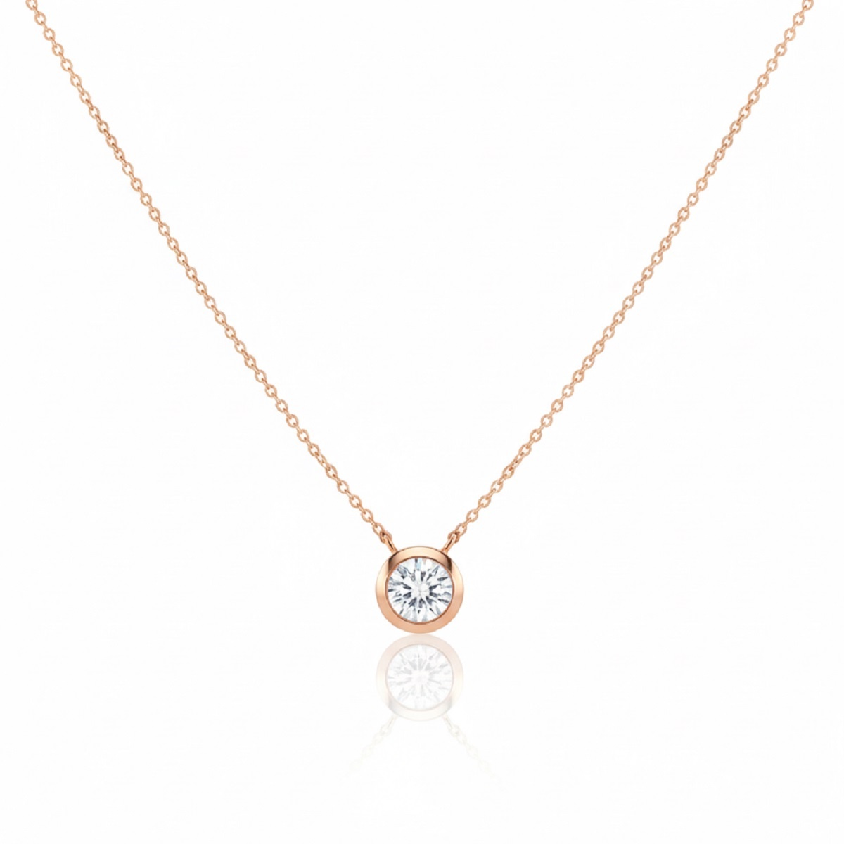 Blushing Solitaire Diamond Necklace 2765-31