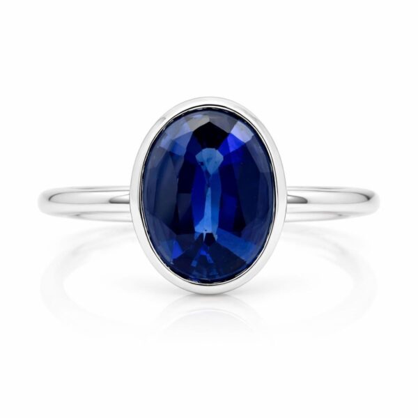 The Oval Sapphire of Midnight Light 2782-13