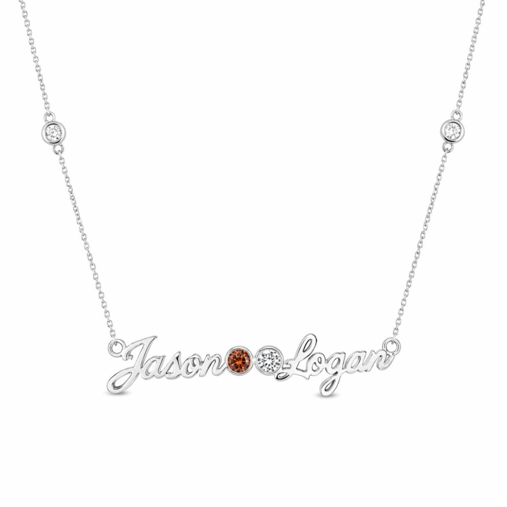 Duo Script Nameplate Necklace 2788-43