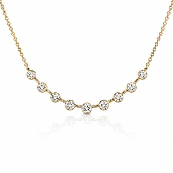 14k Yellow Dancing Buttercup Diamond Necklace 2805-43