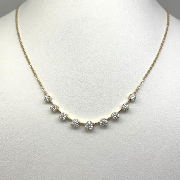 14k Yellow Dancing Buttercup Diamond Necklace 2805-43 alternate view