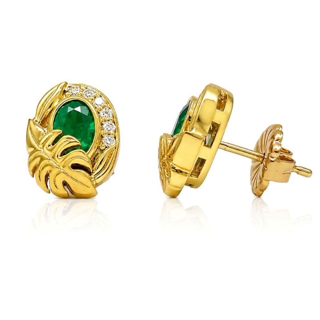 Floral Emerald Earrings 2793-22