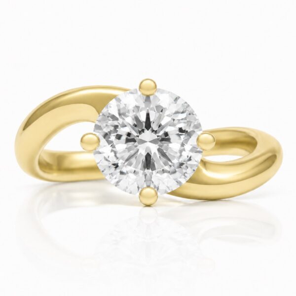 Modern Diamond Solitaire Engagement Ring 2818-11