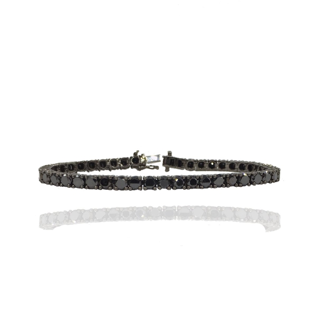 Black Diamond Tennis Bracelet