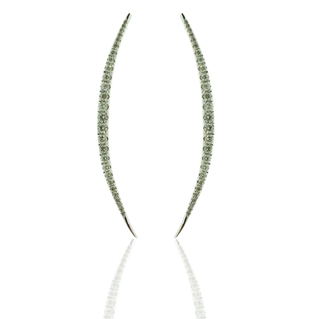 fine jewelry, diamonds, crescent shape, dangle